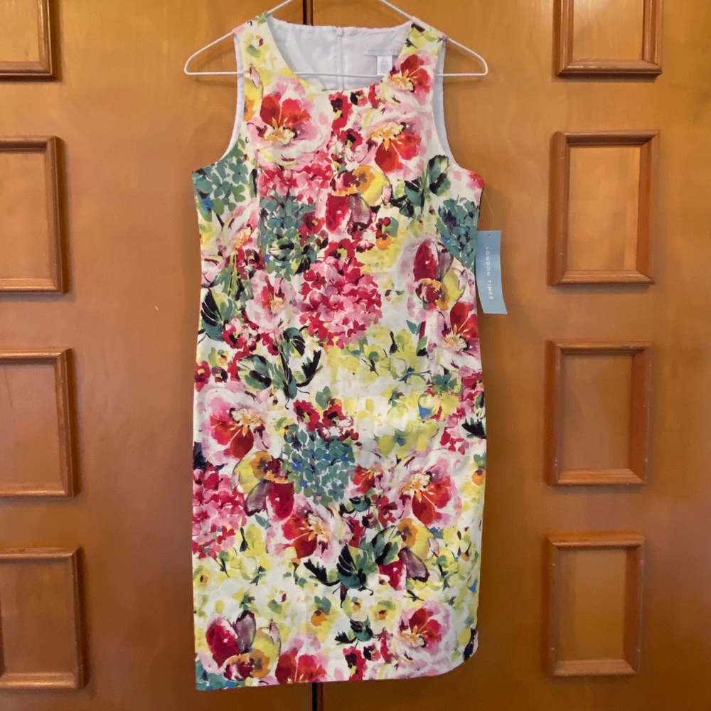 NWT London Fog Multi-Color Floral Dress